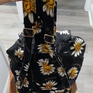 SASSABY Floral Black Backpack WITH Make-Up Or Essential Case Included BY SASSABY